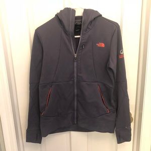 Women’s purple full Zip hooded North Face Jacket